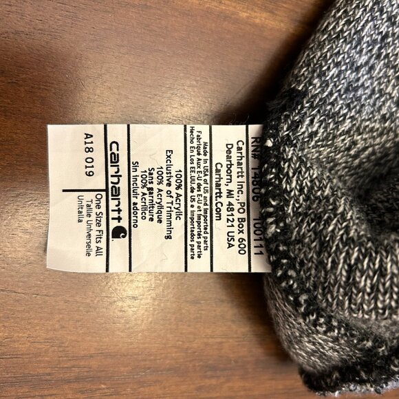 Carhartt Adult Unisex One Size Knit Cuffed Beanie Winter Hat Gray - Picture 5 of 6